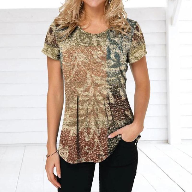 Женская футболка в стиле ретро, ​​футболки с клетчатым принтом, лоскутная одежда, блузка с круглым вырезом и короткими рукавами, женские топы большого размера, женская рубашка в стиле Харадзюку