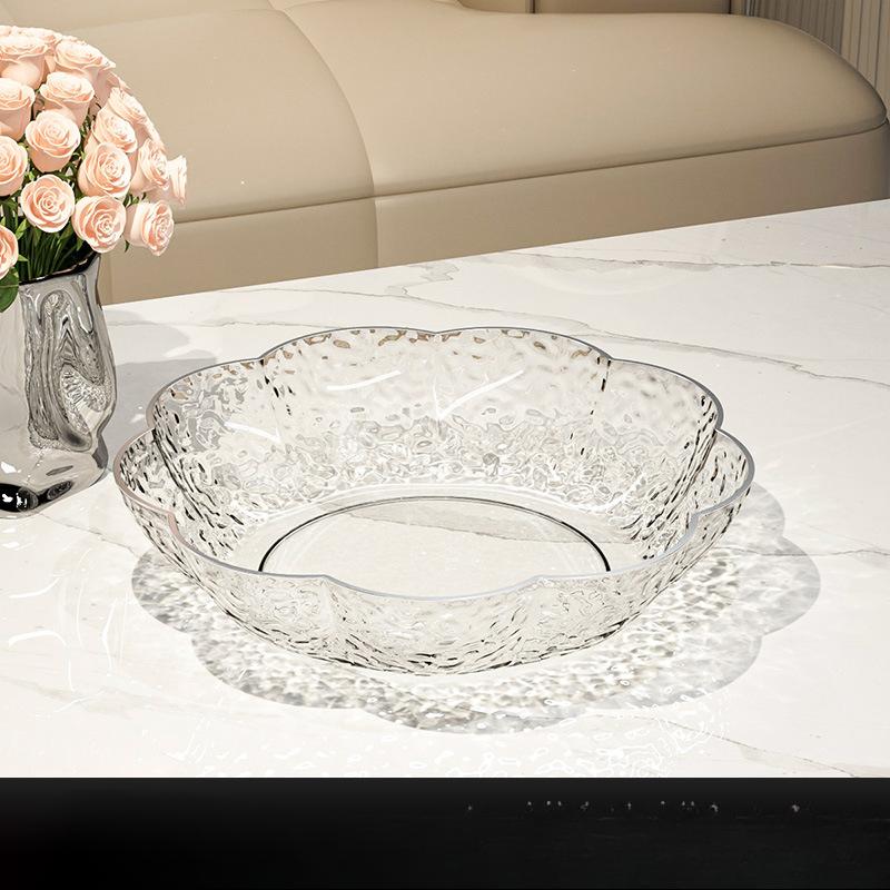 Новый поднос для фруктов из ПЭТ-материала, поднос для закусок, китайский домашний ежедневный обеденный кухонный поднос для фруктов в форме цветка