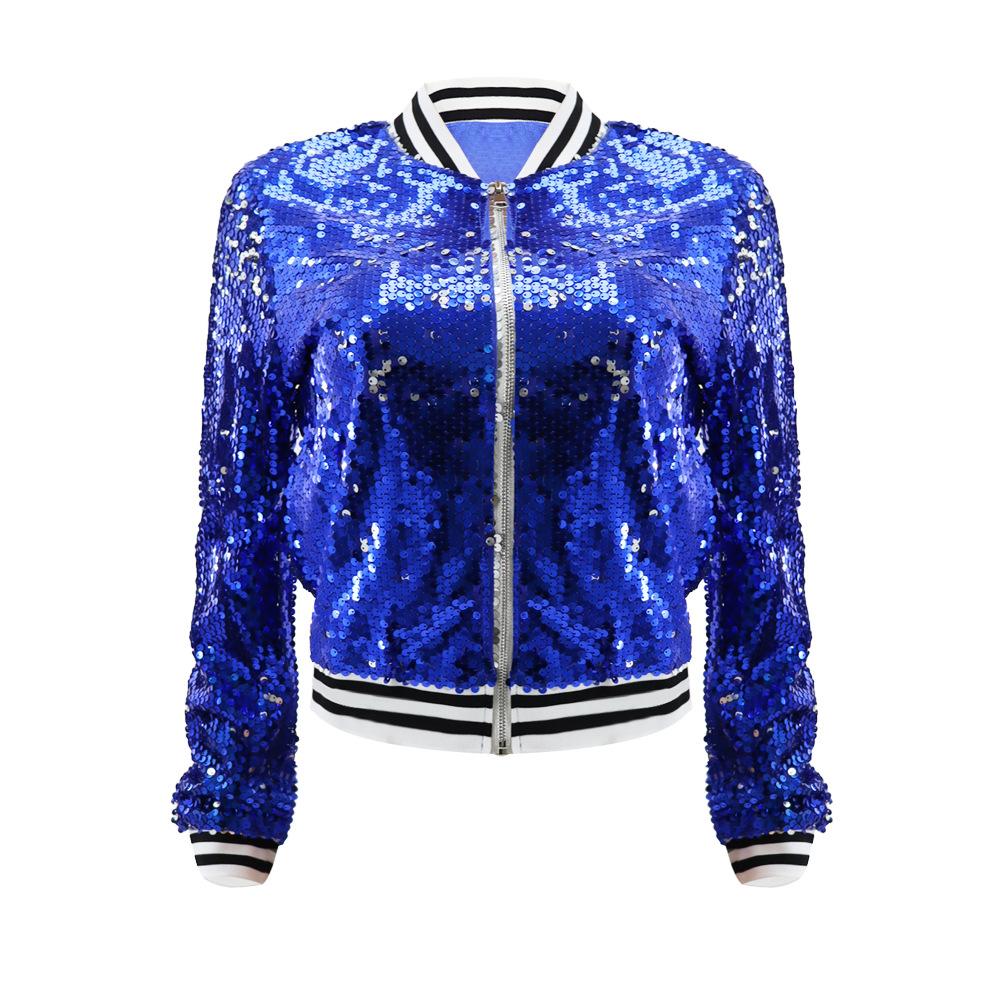 Autumn and Winter Sequins Long Sleeve Women's Jacket
