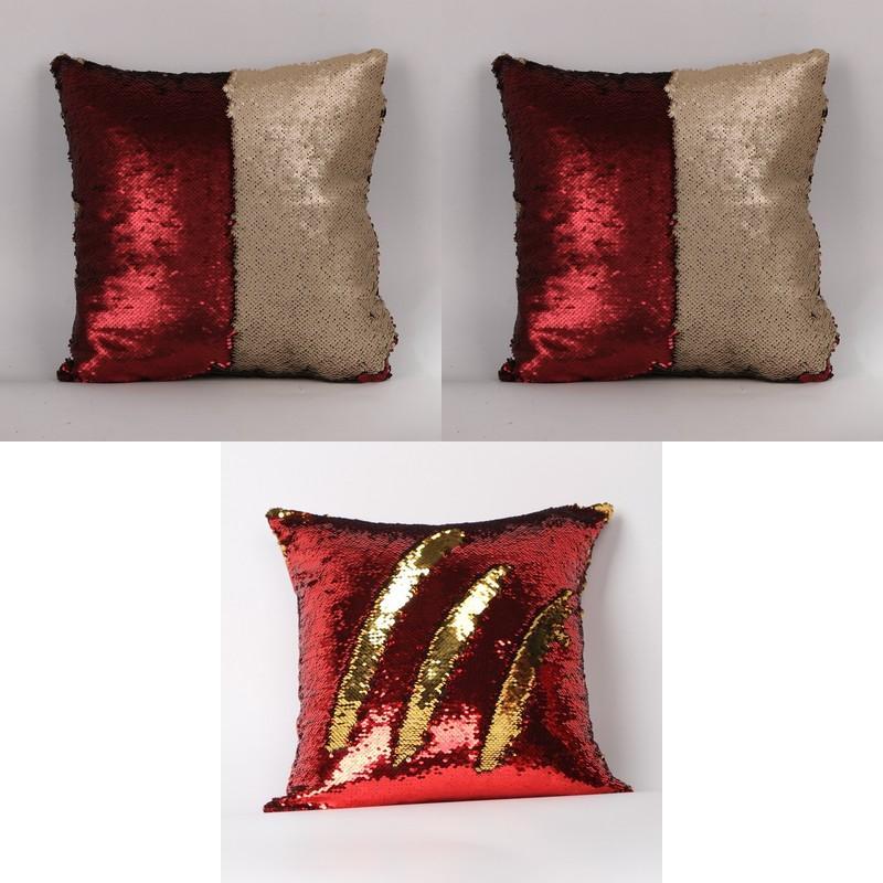 Glitter Cushion Cover With Sequins Cotton And Suede For Living Room Lounge