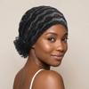 Versatile Soft Lace Curling Hat Polyester Breathable Elastic Curly Hair Hat Solid Color Dome Mesh Lace Pullover Cap Headgear