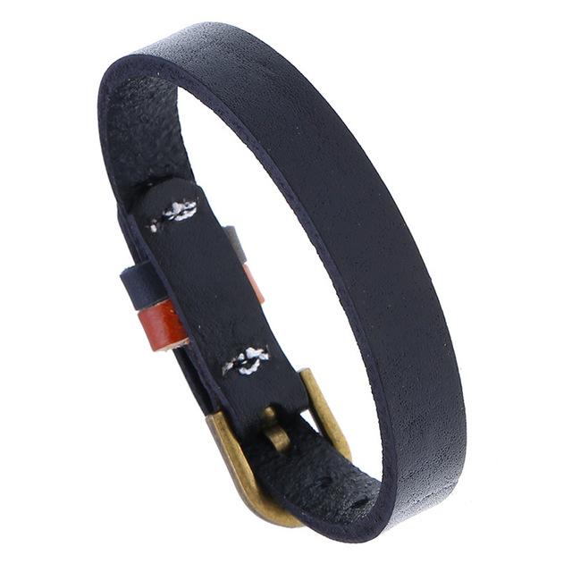 Men Bracelets Punk Rivet Wide Leather Multilayer Motorcycle Cycling Club Wrap Goth Bracelet For Women Charm Couple Hand Jewelry