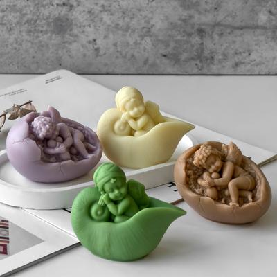 3D Силиконовые формы для свечей в виде розы и ангела, набор для самостоятельного изготовления свечей в виде ангела из ракушки, инструмент для ароматерапии, заливки гипса и смолы, декоративное украшение, подарок.