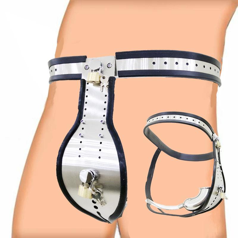 Мужской пояс верности из нержавеющей стали Т-типа, БДСМ, бондаж, металлическое нижнее белье, игры для взрослых, секс-игрушки для мужчин, замок верности, эротический