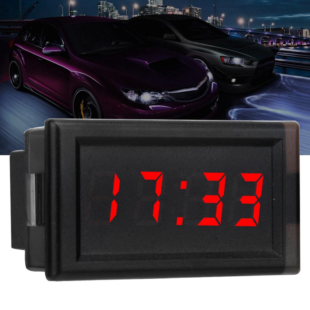 DC4.-30V Водонепроницаемые пылезащитные автомобильные электронные часы со светодиодным цифровым дисплеем