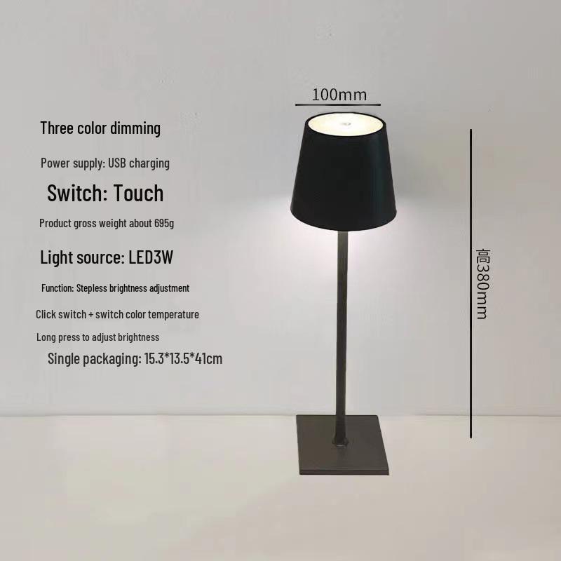 USB Rechargeable LED Table Lamp: Touch-Control Night Light for Outdoor & Indoor Atmosphere