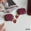 Однотонный чехол с текстурой кожи для Apple AirPods 1 Pro1, чехол для Bluetooth-гарнитуры, кулон 1-го поколения 1/1