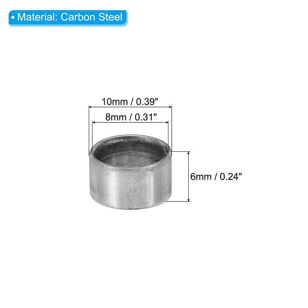 PATIKIL M8 Steel Spacer 24 Metal Spacers Steel 8mm Inner Diameter x 10mm Outside