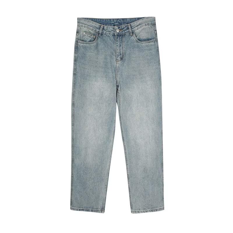 Men's Classic Straight-Leg Washed Commuter Denim Jeans