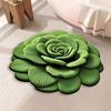 Floral Floor Mat Non-Slip Absorbent Bathroom Rug 3D Realistic Flower Pattern Floor Rug