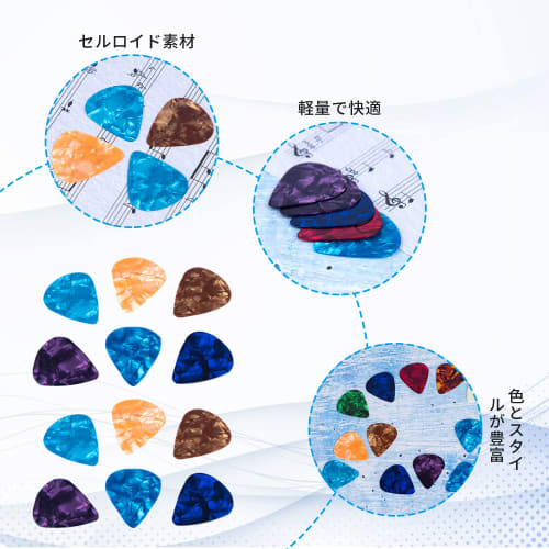 Nalaina Guitar Thumb Picks (24-Piece Set) - Includes 6 Thumb Picks and 6 Index Finger Picks. 12 Guitar Picks for Acoustic, Electric, Bass, and Beginne