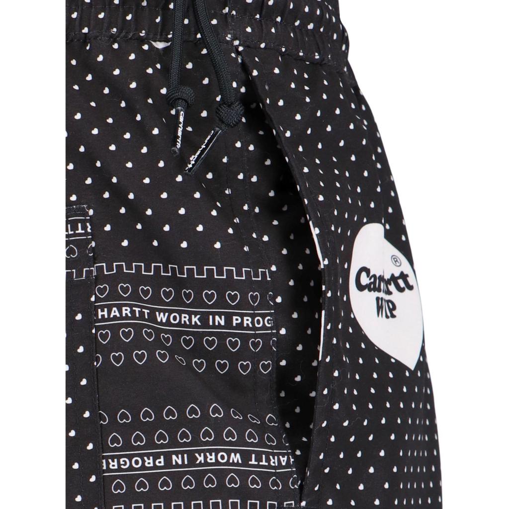 Carhartt WIP Мужские плавательные шорты с принтом, эластичным поясом и шнурком Черные I031536-24M-XX