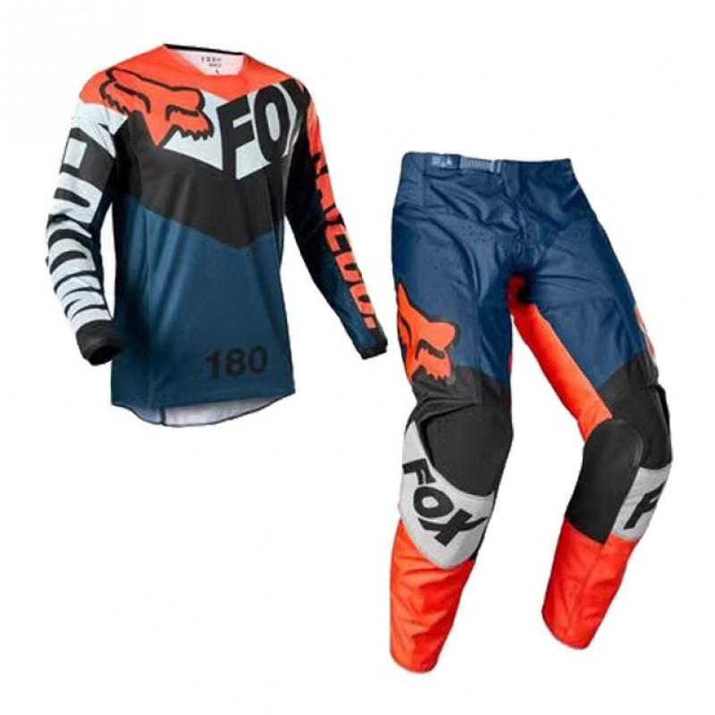 FOX Off-Road Downhill Cycling Jersey Set Breathable Quick-Dry Mountain Bike Motocross Apparel Unisex