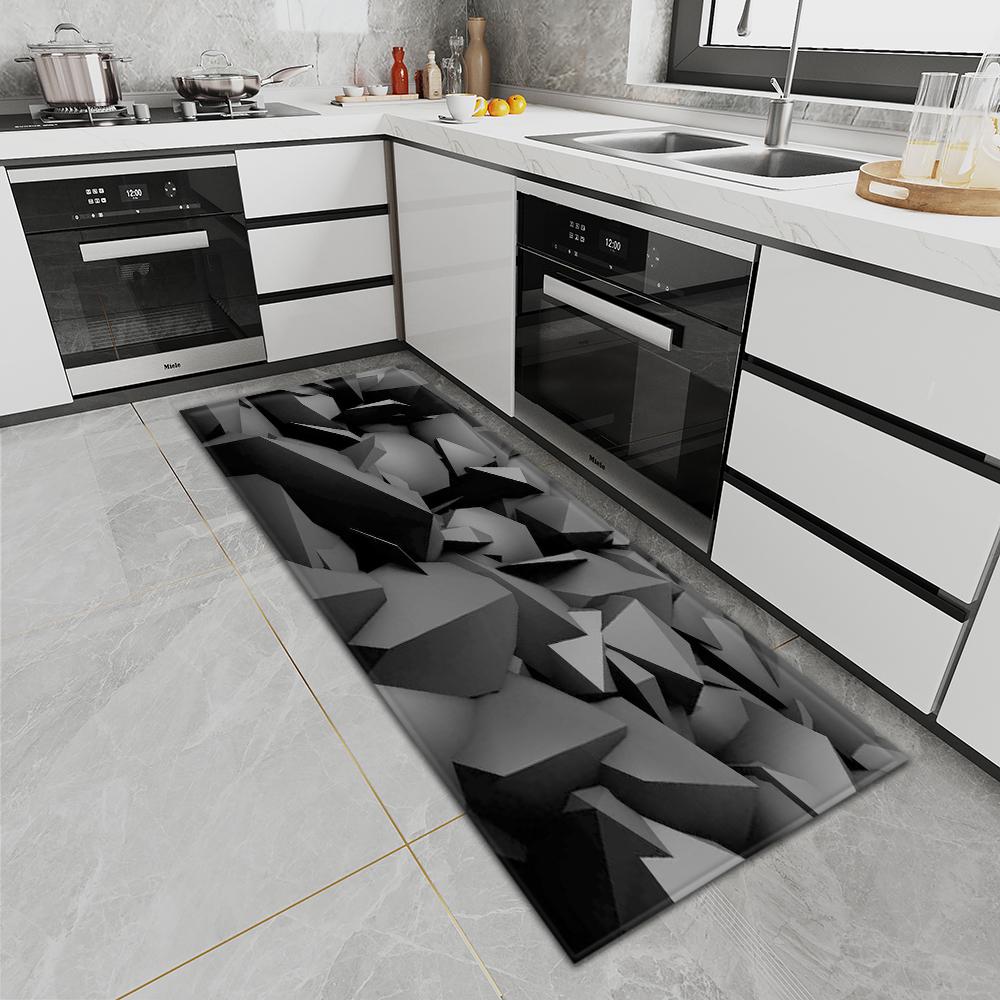 Коврик для входной двери, ковер для кухни, спальни, нескользящий напольный коврик для коридора, балкона, коврик с принтом, напольный коврик