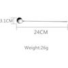 Long Handle Spoons 9.45-Inch Stainless Steel Spoon 6PCS (Silver)