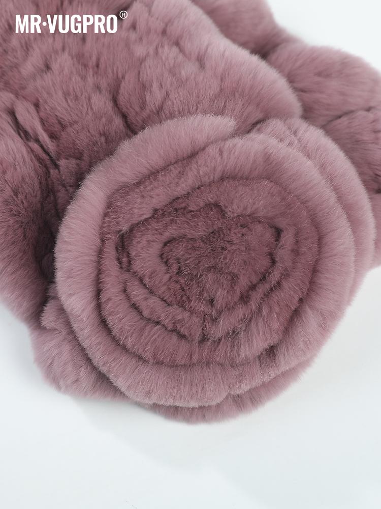 Вязаная шапка из меха кролика Рекс для женщин, зимняя, для пожилых бабушек, зимняя, утолщенная, теплая, для мам, для пожилых леди, меховая шапка