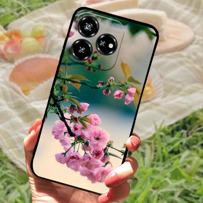 For ZTE Blade V60 Coque Case Nubia V60 Phone Protective Soft Silicone Funda Cover For ZTE Axon 60 4G Z2356 Bumper Fashion Floral