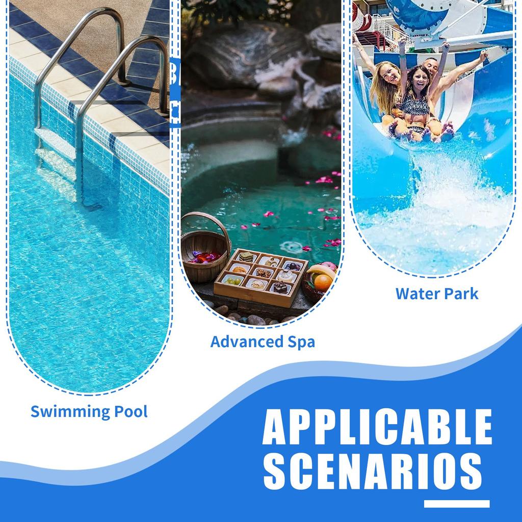 Clarifying And Decontamination Of Swimming Pool Water Quality, Removing Odor, Multi Purpose Cleaning Effervescent Tablets