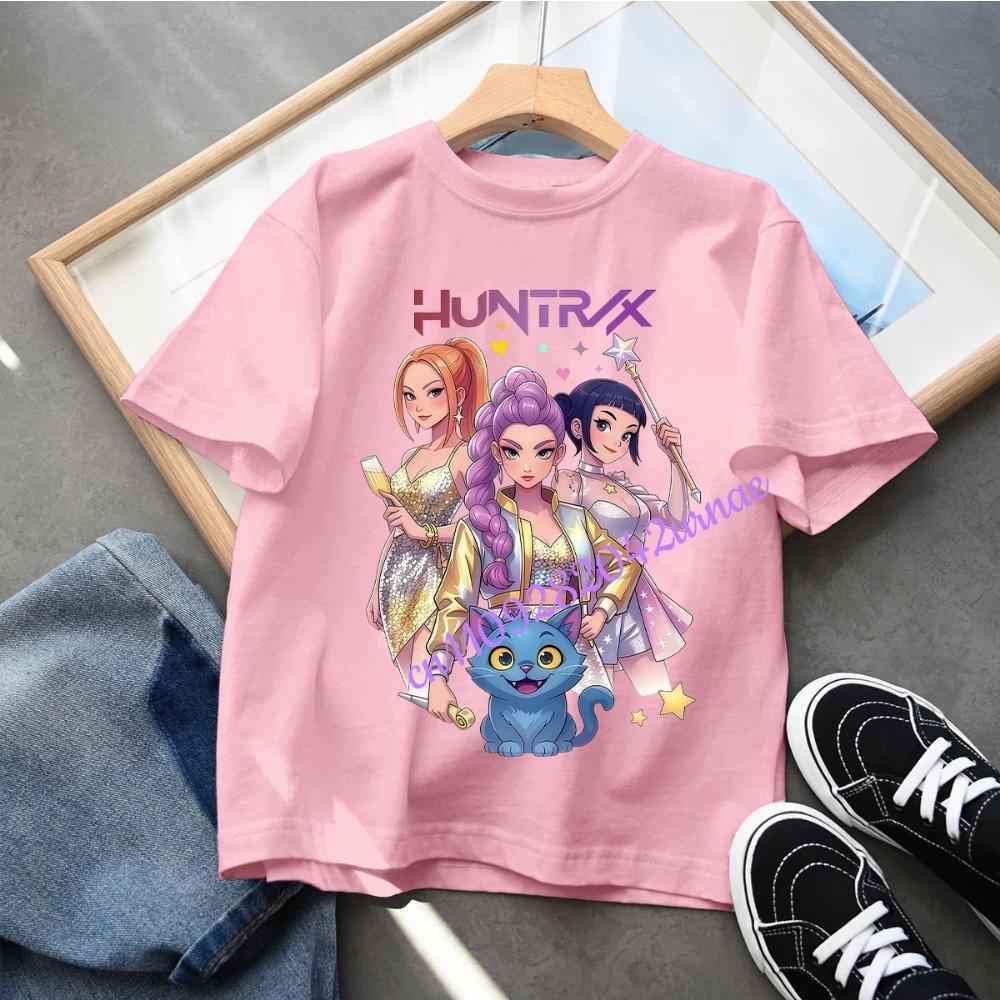 Детская футболка для девочек Детская одежда KPop Охотники на демонов Подарки для фанатов Одежда для детей Модные повседневные топы