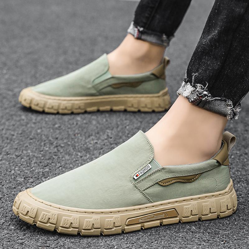 Мода 2024 года, мужские новые стильные удобные легкие повседневные кроссовки, парусиновая обувь для активного отдыха, обувь для ходьбы без застежек