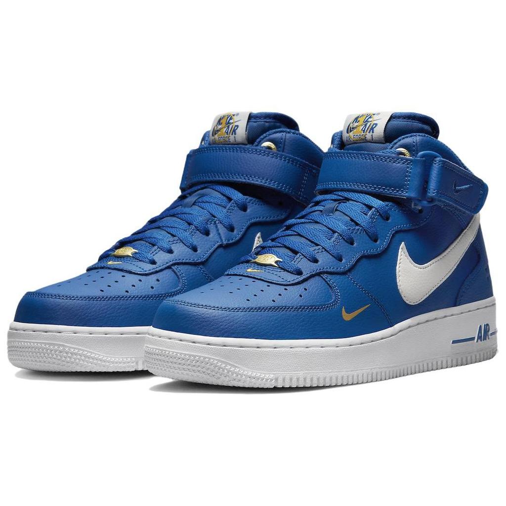 Nike Air Force 1 Mid 07 LV8 40th Anniversary - Blue Jay Men Sneakers Yellow-Ochre White Sail DR9513-400