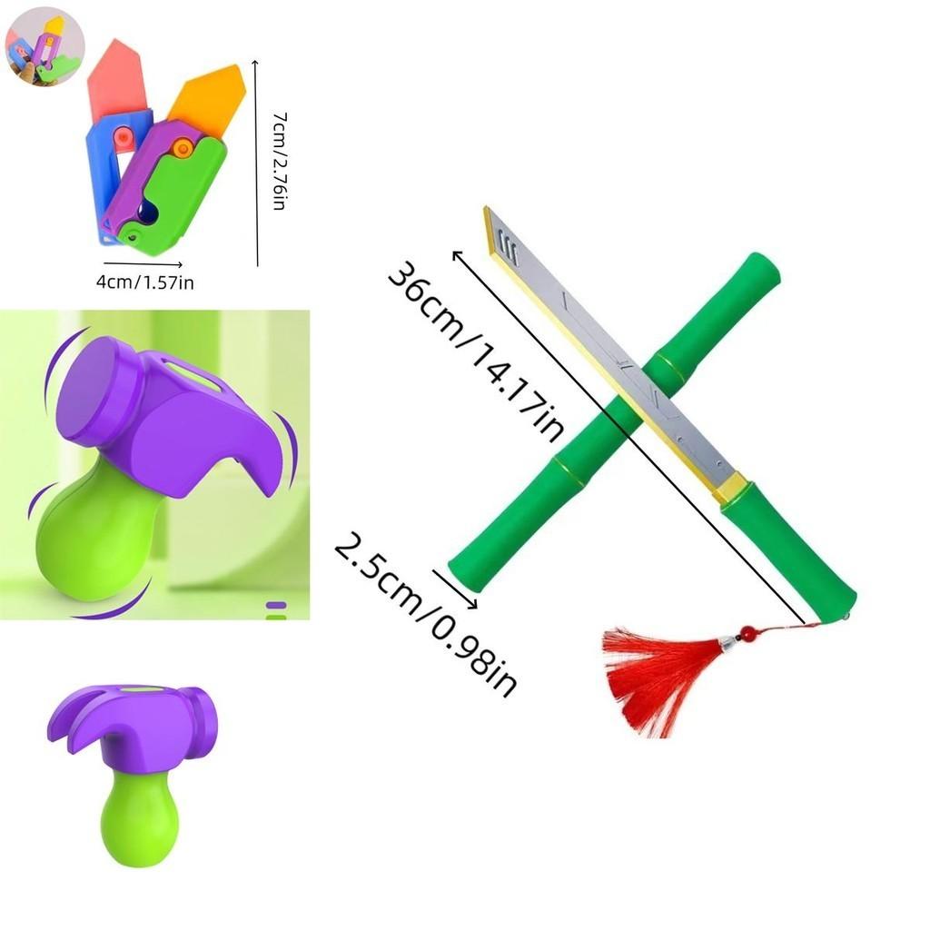 Гравитационный нож-морковь с 3D-дизайном, светящийся нож-бабочка, яркий нож-морковь с принтом и ночной светильник-морковь