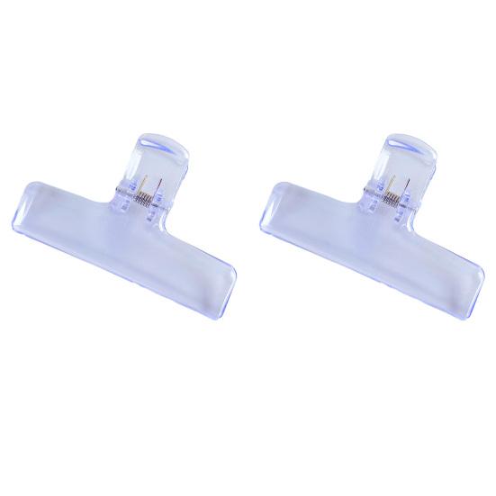 2Pcs Clear Acrylic Binder Clips with Strong Grip Colorful Paper Clips for Office School Home Reusable Binder Clips for Organizing
