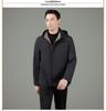 2025 Men's Mid-Aged High-End Hooded Jacket - Spring/Autumn Business Casual Dad Style Outerwear