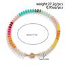 Acrylic Colorful Beads Choker Necklace Bohemian Y2K Neck Jewelry Rainbow Clavicle Chain  for Women