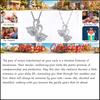 Romantic Double Swan Pendant Necklace Cubic Zirconia Silver Tone Dainty Clavicle Chain Pendant Jewelry Gift for Women Daily Birthday Valentine's Day