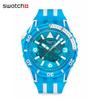 Мужские часы Swatch SCUBAQUA BLUE FIRE SSCU09S100 Кварцевые Аналоговые Водонепроницаемые 10 АТМ Большие Швейцарские