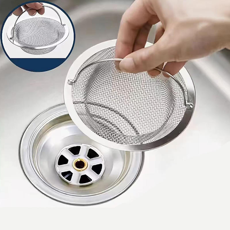 Thickened Kitchen Sink Strainer Basket with Handle Practical Pool Base Universal Vegetable Residue Filter Drainer