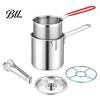 Small Stovetop Fry Pot for Home Stainless Steel Deep Fryer with Frying Basket And Clip, Compact Oil Convenient Pouring Spout Filter Pot, Durable