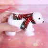 2Pcs Cute Christmas Bear Pendant Animal Simulated Polar Bear White Bear Ornaments  Outdoor
