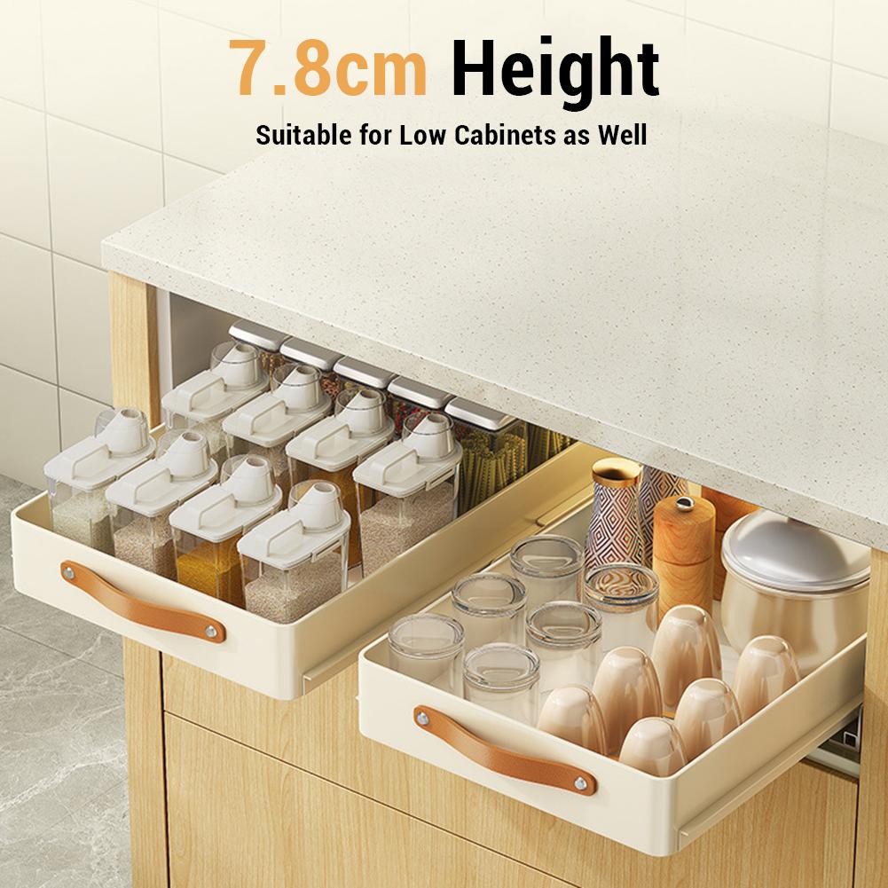 1pcs Pull Out Drawer For Cabinet Slide Out Shelf Multi-Purpose Cabinet Organizer Heavy Duty Slide Out Pantry Shelves For Kitchen
