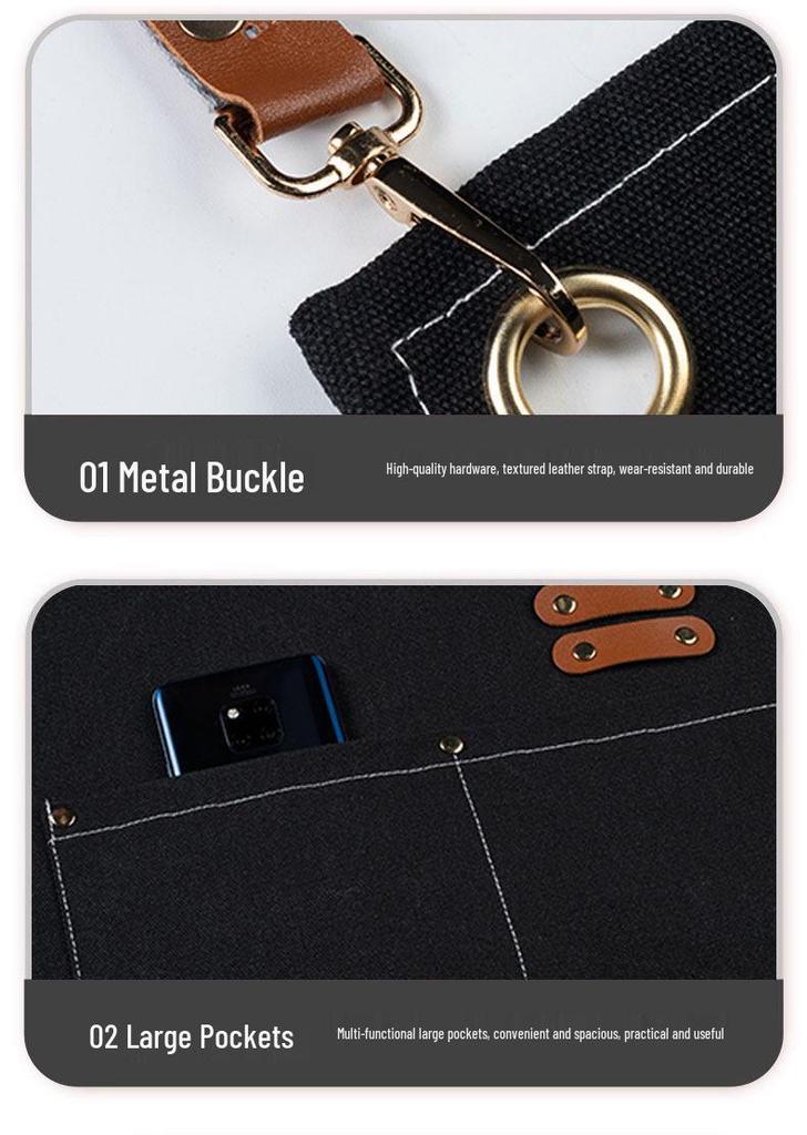 Водонепроницаемый фартук для молодого официанта с логотипом для ресторана молочного чая