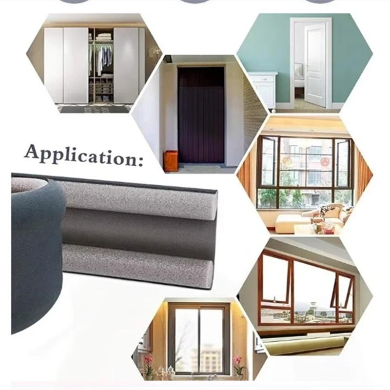 1 шт. Уплотнительная лента для двери, Уплотнительная лента для низа двери, Звукоизоляционная ветрозащитная лента для зазоров двери и окна, Сохранение тепла и пыленепроницаемость