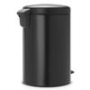 BRABANTIA Poubelle à pédale New Icon 20 L noir mat