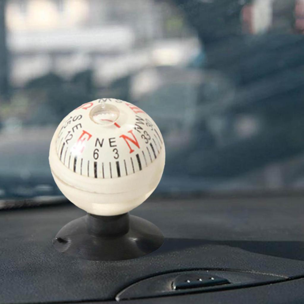 Автомобильный компас в сборе Легко установить Компас на приборную панель автомобиля Автомобильный компас-шар Присоска Мини-компас для автомобиля Случайный цвет