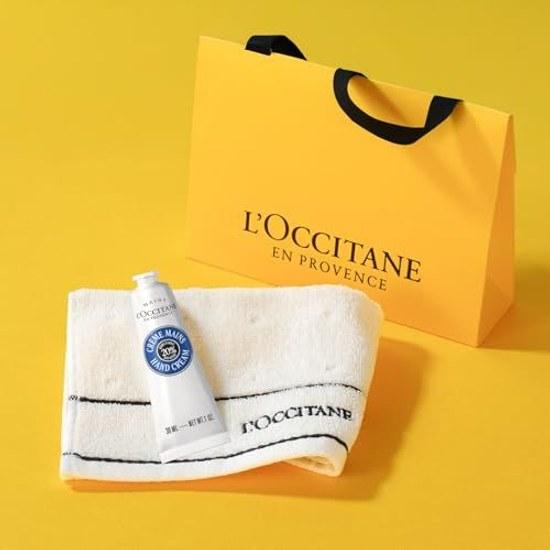 LOCCITANE Karite Успокаивающий крем для рук с маслом ши 30 мл Набор с полотенцем
