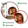 Santa Hat Mouse Decor 3D Hole Wall Sticker for Christmas Decoration, Realistic Decal, Waterproof PVC Stickers Art Home Window Bathroom Glass