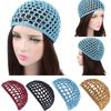 Soft Rayon Knit Snood Hat Mesh Hair Net Hair Care Cap Crochet Sleeping Night Cover Turbans