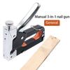 4 In 1 Nailing Machine Durable Portable Comfortable Universal Door Nail T Nail U Nail Straight Nail Manual Nail Gun 1PC