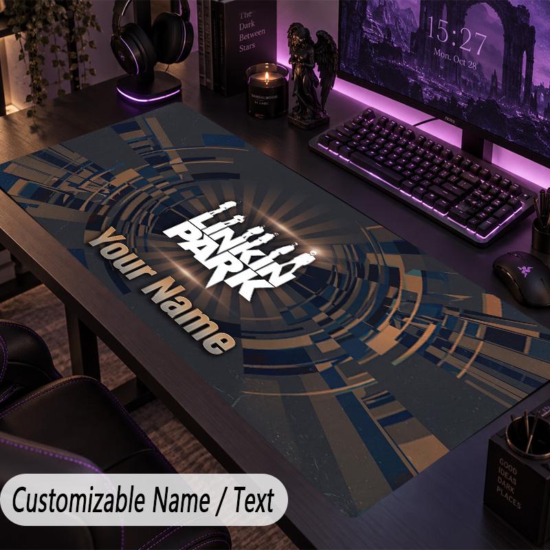 Large Mouse PadLinkin Park Custom Name Text Personalized Desk Mat Non Slip Gaming Pad