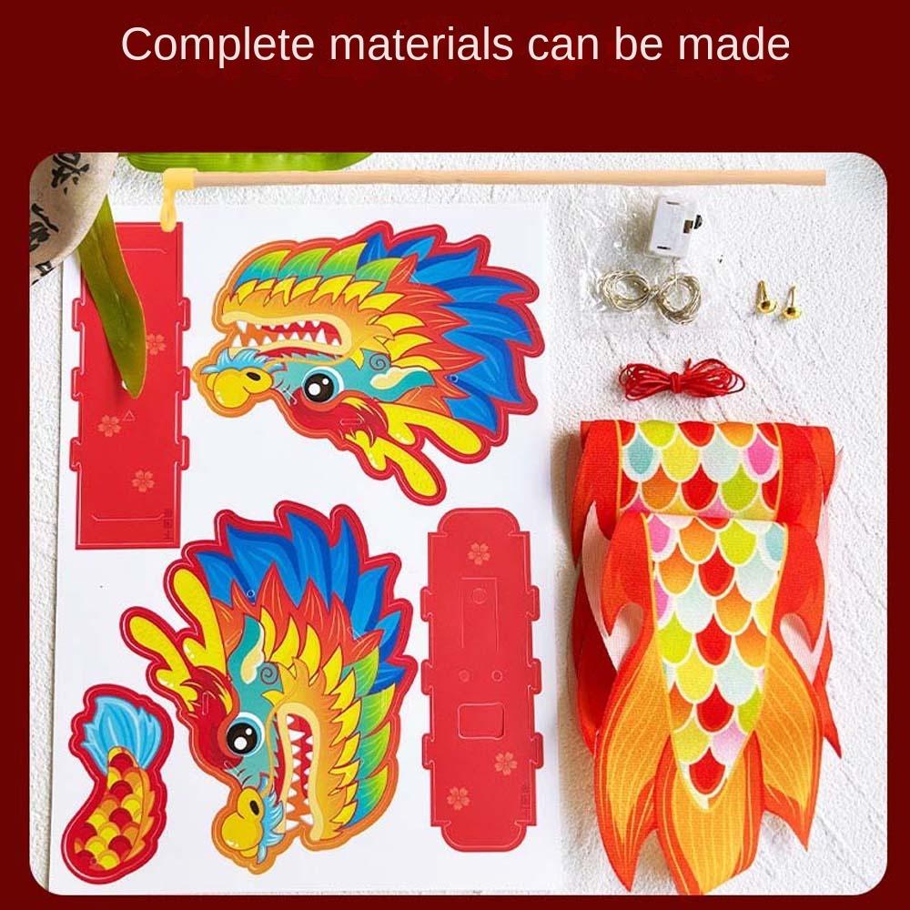 Handheld Children's Loong Lantern Handmade Dragon Lantern Dance Cute Mid-Autumn Festival Lamp  Gift