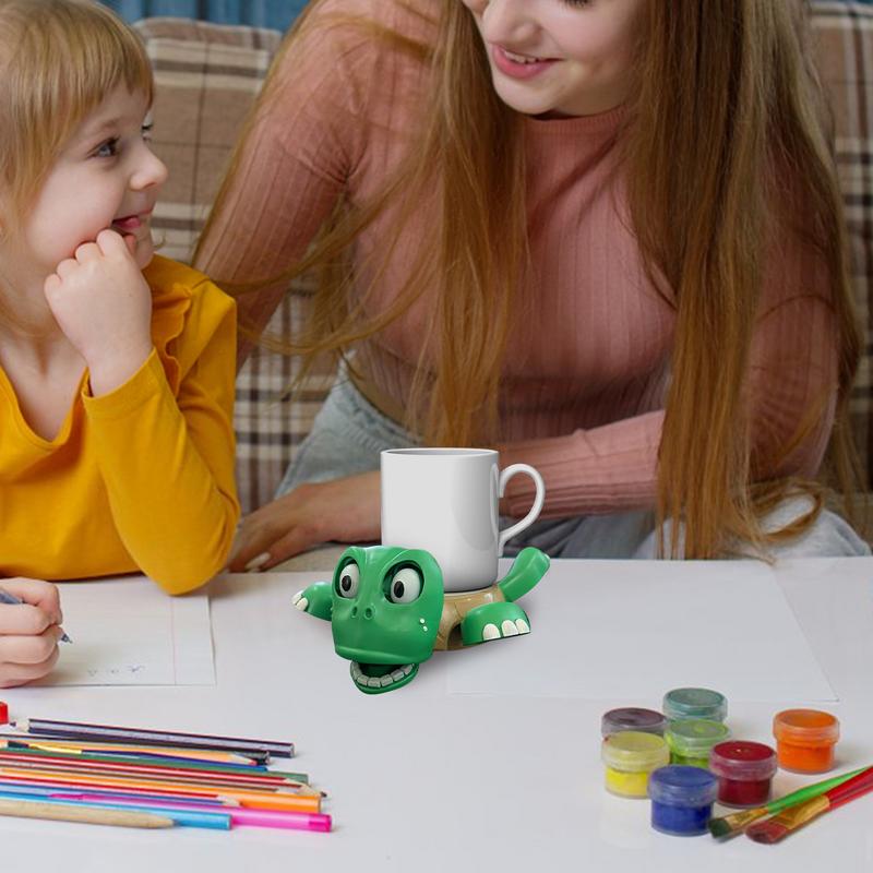 Смешная подставка под чашку в виде черепахи, креативная подставка для чая, кофе, кружки, держатель для напитков, 3D-печать, изоляционная подкладка, защита от ожогов, украшения для стола