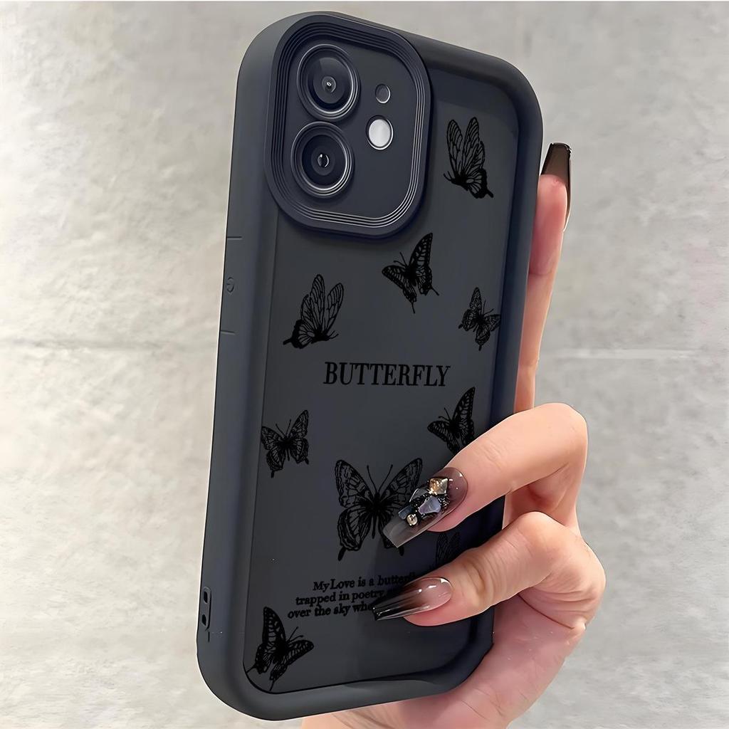 Black Butterfly Diamond Staircase iPhone 15/16/17 Protective Case