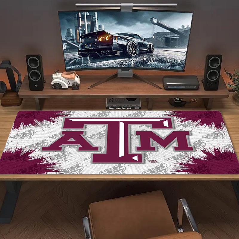 Texas A&M Color Mouse Pad Large Gaming Table Cushion Non-slip Laptop Tablet Big Mousepad XXL Mat Mini PC Playmat With Lock edge