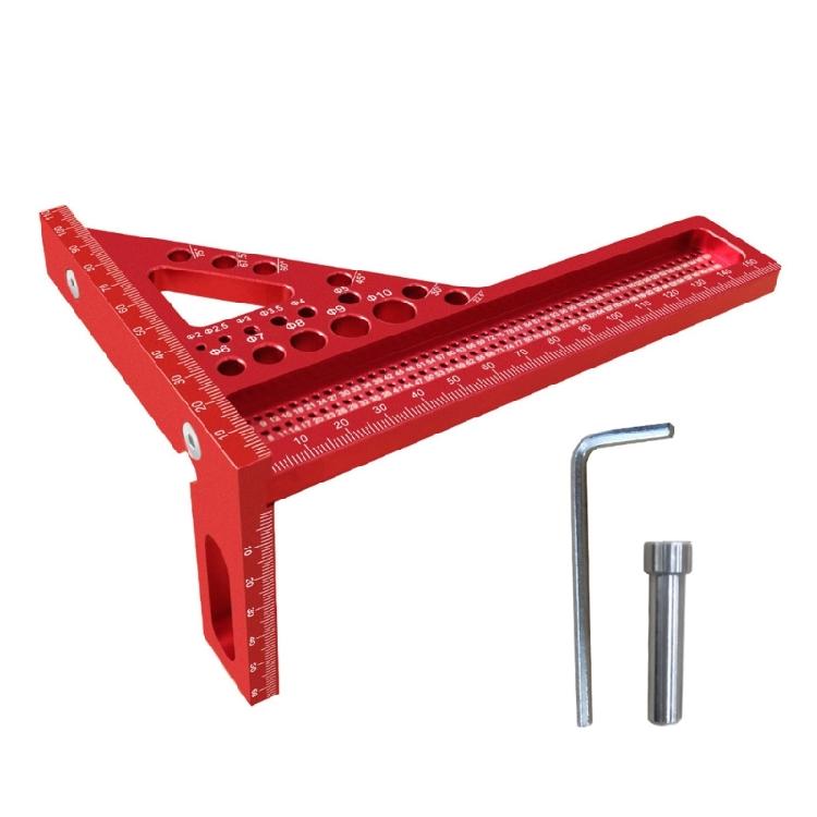 Алюминиевый треугольный измерительный инструмент Разметка под разными углами Измерительная линейка Столярный угольник Транспортир 22,5-75 градусов