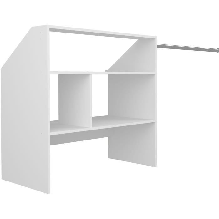 Kit dressing sous comble ARTIC - blanc - 1 penderie - L197 x P50 x H94 cm - Made in France